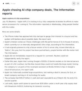 Read more about the article Inside Apple’s hunt for AI chip startups — and why it matters